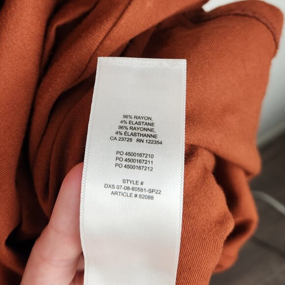 Aritzia Wilfred Free Orbit Ruched Mini Dress in Rich Copper sz S - Picture 8 of 8